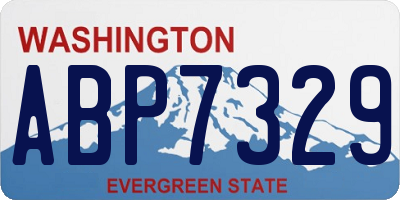 WA license plate ABP7329