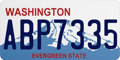 WA license plate ABP7335