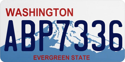 WA license plate ABP7336