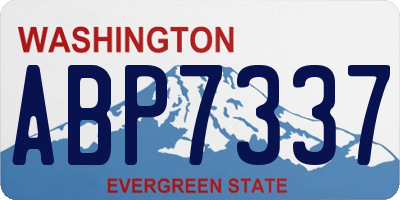 WA license plate ABP7337