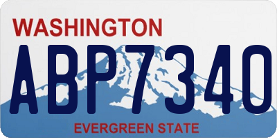 WA license plate ABP7340