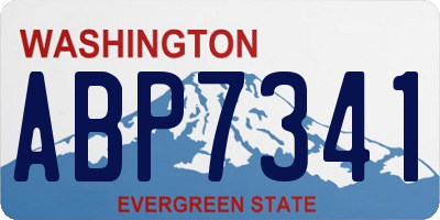 WA license plate ABP7341