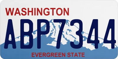 WA license plate ABP7344