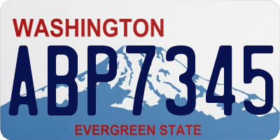 WA license plate ABP7345