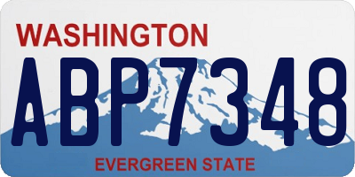 WA license plate ABP7348
