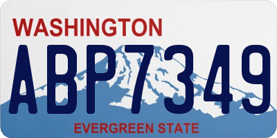 WA license plate ABP7349