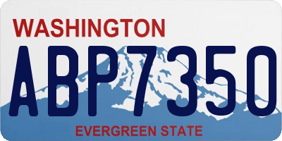WA license plate ABP7350