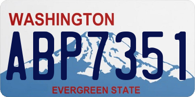 WA license plate ABP7351