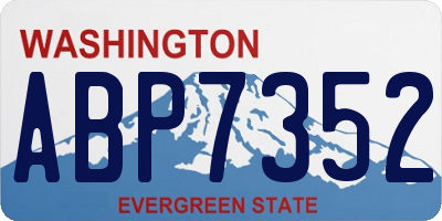 WA license plate ABP7352