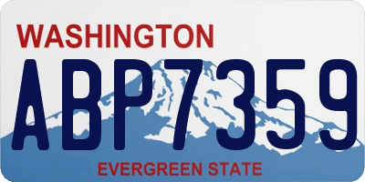WA license plate ABP7359