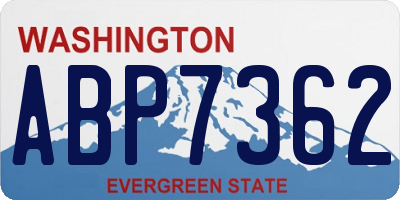 WA license plate ABP7362