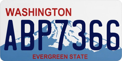 WA license plate ABP7366