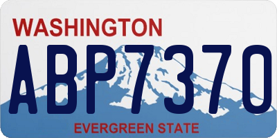 WA license plate ABP7370