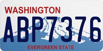 WA license plate ABP7376