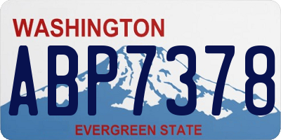WA license plate ABP7378