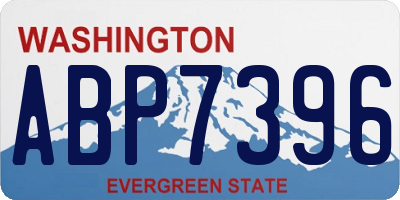 WA license plate ABP7396