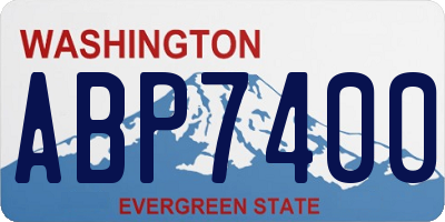 WA license plate ABP7400