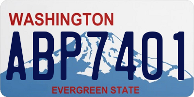 WA license plate ABP7401