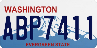 WA license plate ABP7411