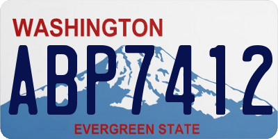 WA license plate ABP7412