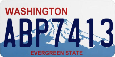 WA license plate ABP7413