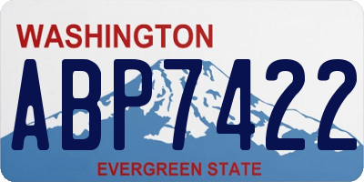 WA license plate ABP7422