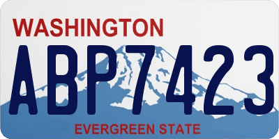 WA license plate ABP7423