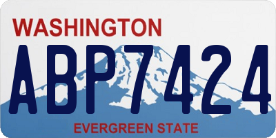 WA license plate ABP7424