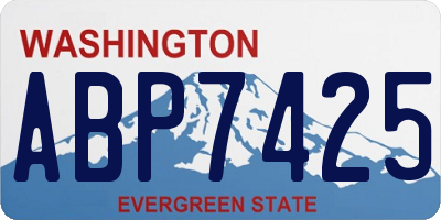 WA license plate ABP7425