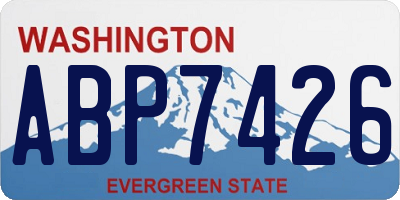 WA license plate ABP7426