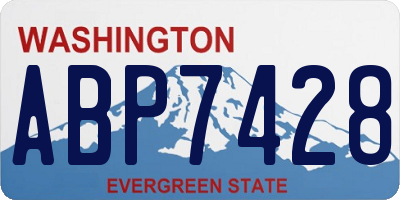 WA license plate ABP7428