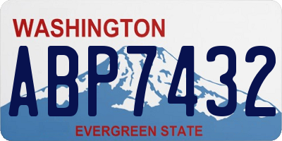 WA license plate ABP7432