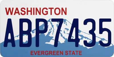 WA license plate ABP7435