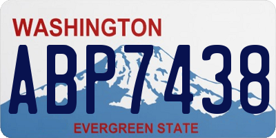 WA license plate ABP7438