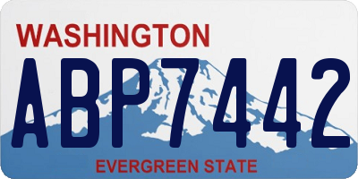 WA license plate ABP7442