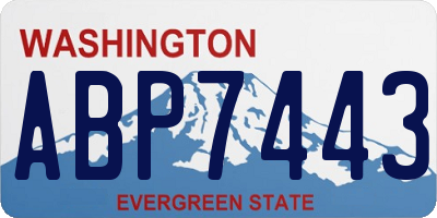 WA license plate ABP7443