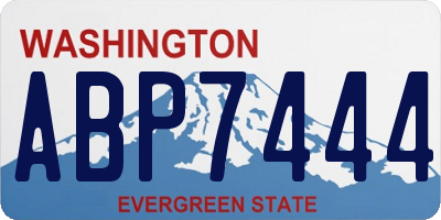WA license plate ABP7444