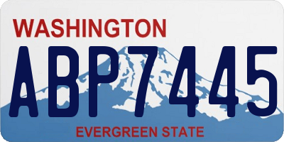 WA license plate ABP7445
