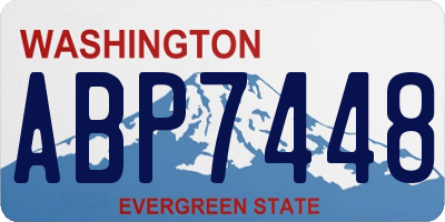 WA license plate ABP7448