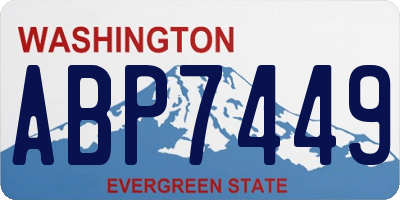 WA license plate ABP7449