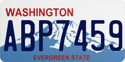 WA license plate ABP7459