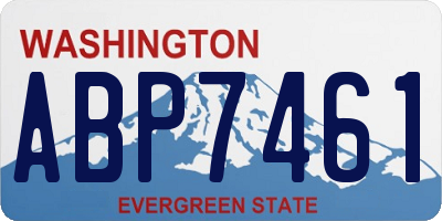 WA license plate ABP7461