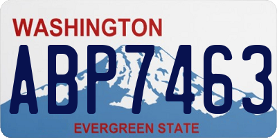 WA license plate ABP7463