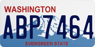 WA license plate ABP7464