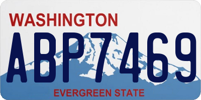 WA license plate ABP7469