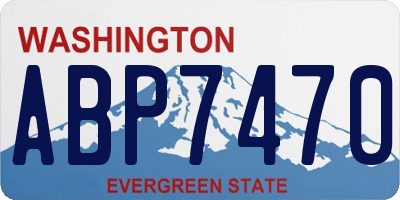 WA license plate ABP7470