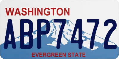 WA license plate ABP7472