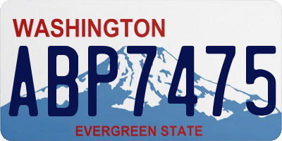 WA license plate ABP7475