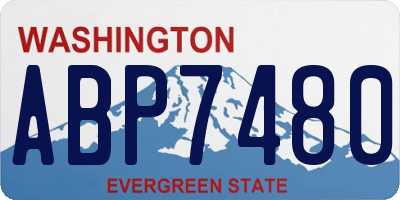 WA license plate ABP7480
