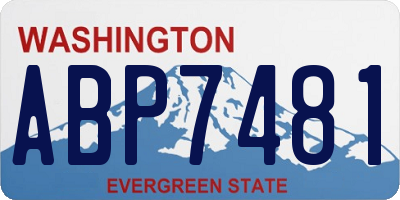 WA license plate ABP7481